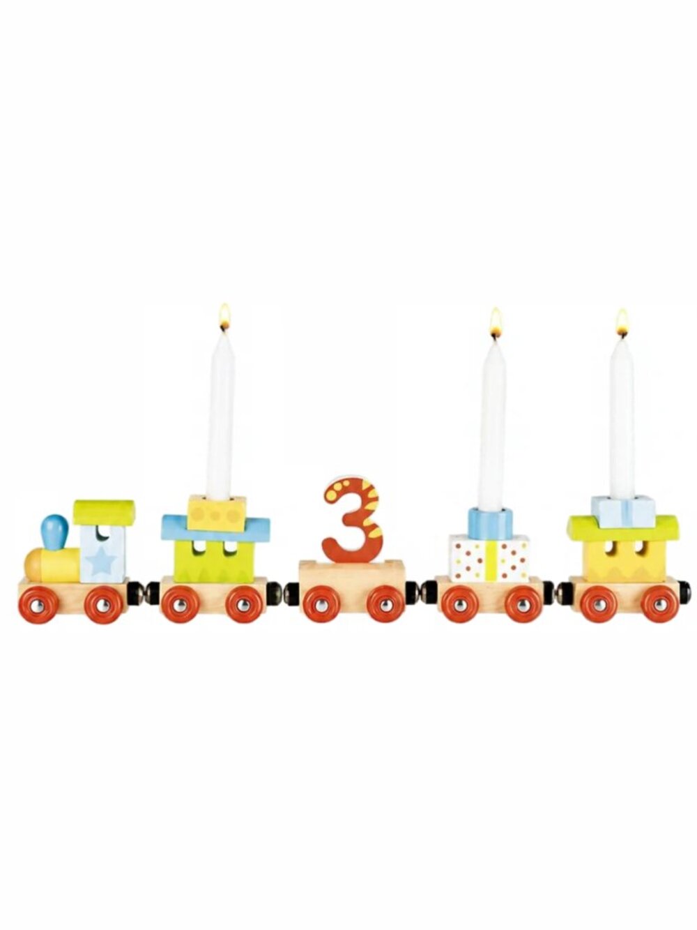 NWT Goki Wooden Toys Magnetic Birthday Celebration Train